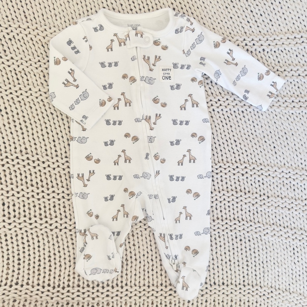 Carter's Unisex Baby Animal's Zipper Footie Size 3 Months